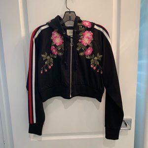 Gucci Floral Zip Up Hoodie - Cropped